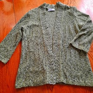 Christopher Banks Large Green Open Front Cardigan